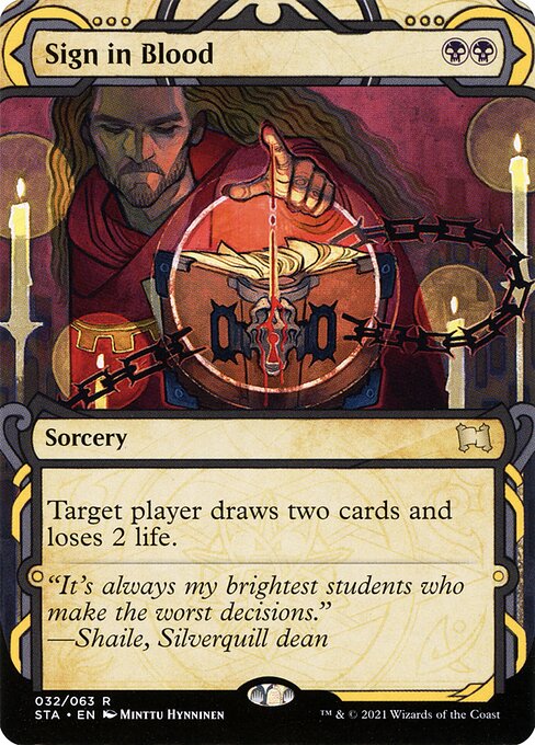 Sign in Blood (32) - BORDERLESS (Etched) - NM