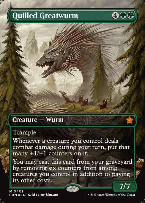 Quilled Greatwurm (401) - BORDERLESS (Foil) - NM