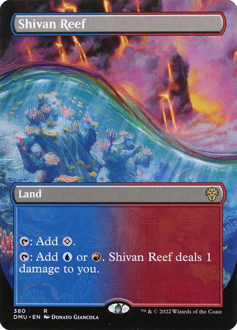 Shivan Reef (380) - BORDERLESS - FULL ART (Foil) - NM