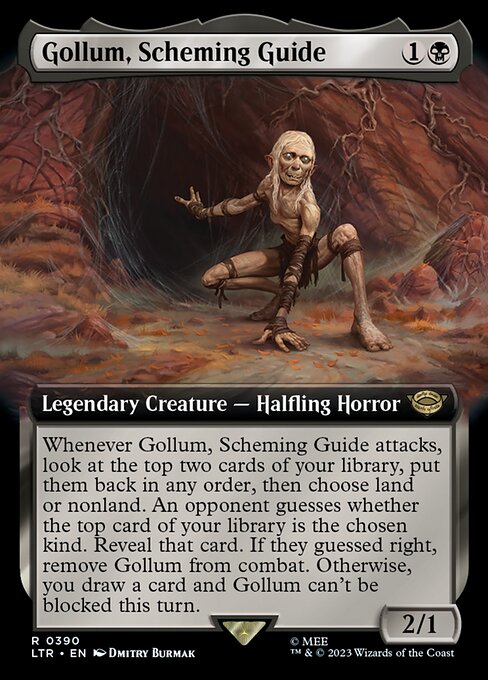 Gollum, Scheming Guide (390) - EXTENDED ART - NM