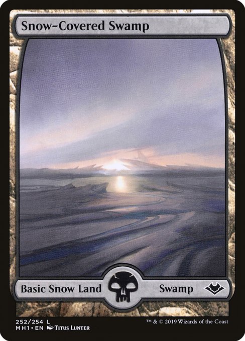 Snow-Covered Swamp (252) - FULL ART - NM