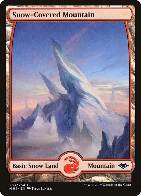 Snow-Covered Mountain (253) - FULL ART - NM