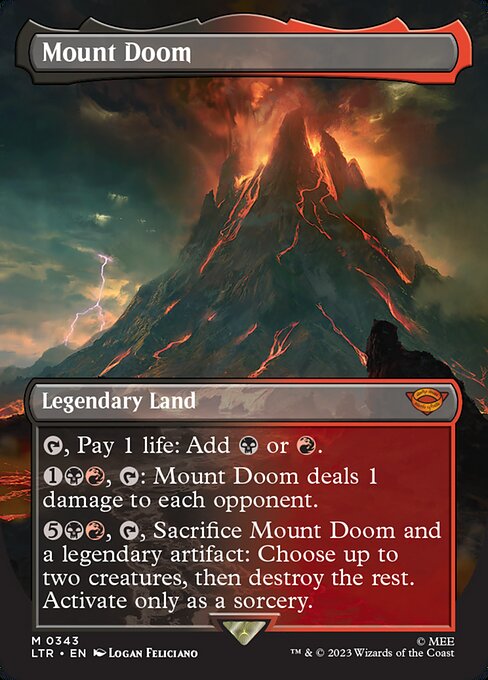 Mount Doom (343) - BORDERLESS - FULL ART (Foil) - NM