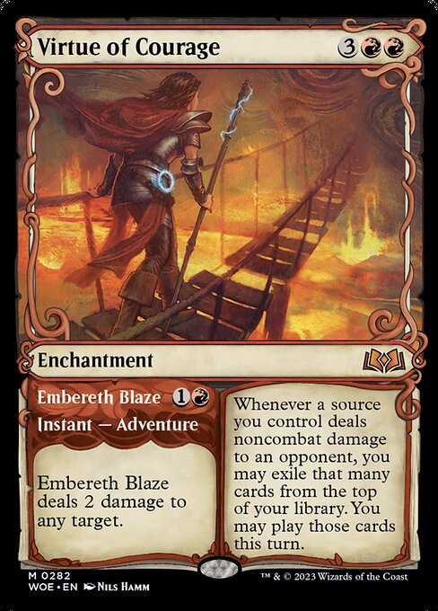 Virtue of Courage // Embereth Blaze (282) - SHOWCASE (Foil) - NM