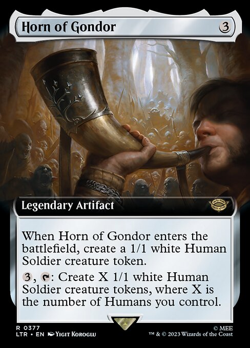 Horn of Gondor (377) - EXTENDED ART - NM