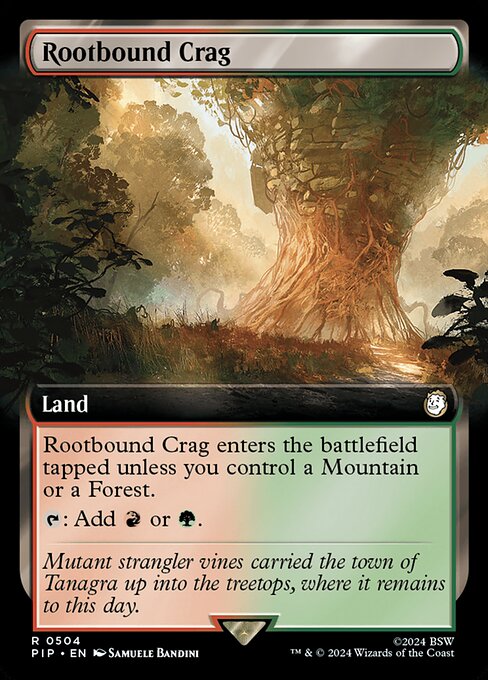 Rootbound Crag (504) - EXTENDED ART - NM