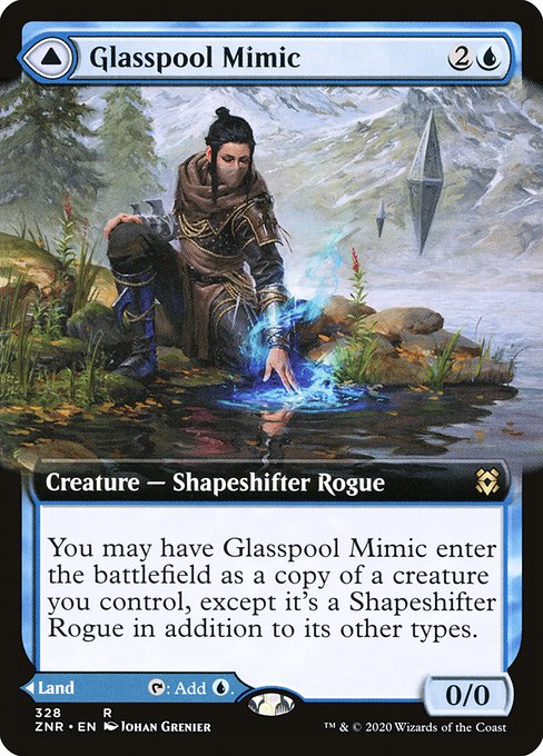 Glasspool Mimic // Glasspool Shore (328) - EXTENDED ART (Foil) - NM